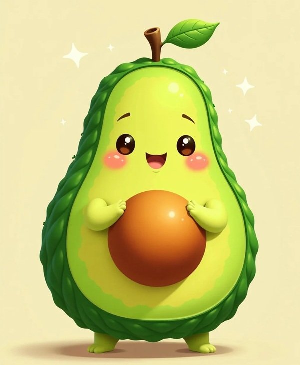 anime avatar quả bơ cute 1
