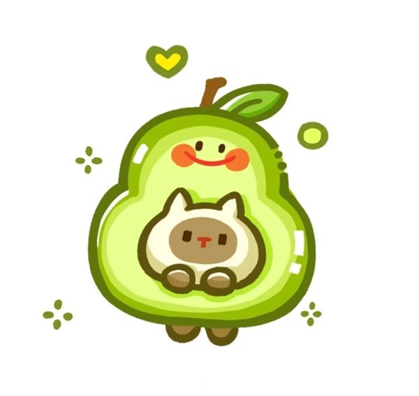 anime avatar quả bơ cute 32