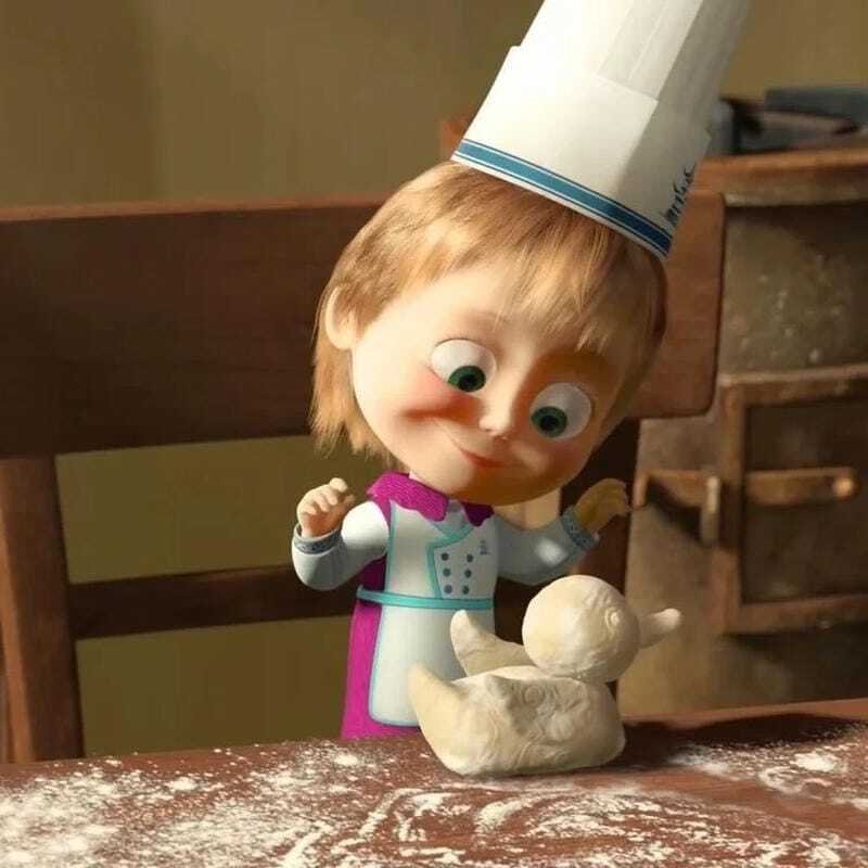 Hình ảnh avatar Masha cute tone màu pastel nhẹ nhàng