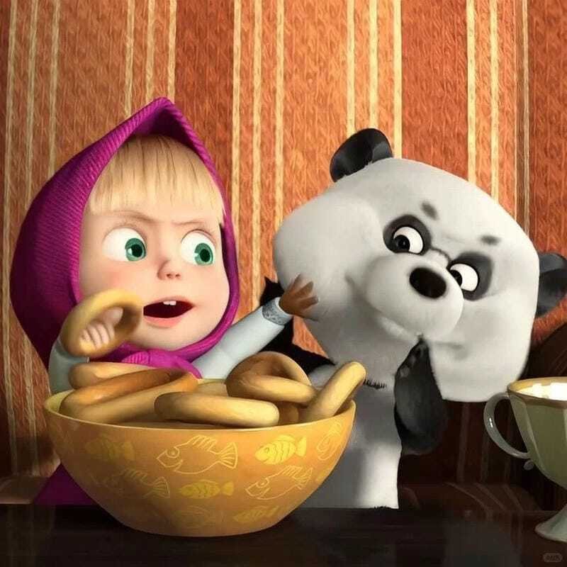 Avatar Masha cute phong cách chibi cực kỳ đáng yêu