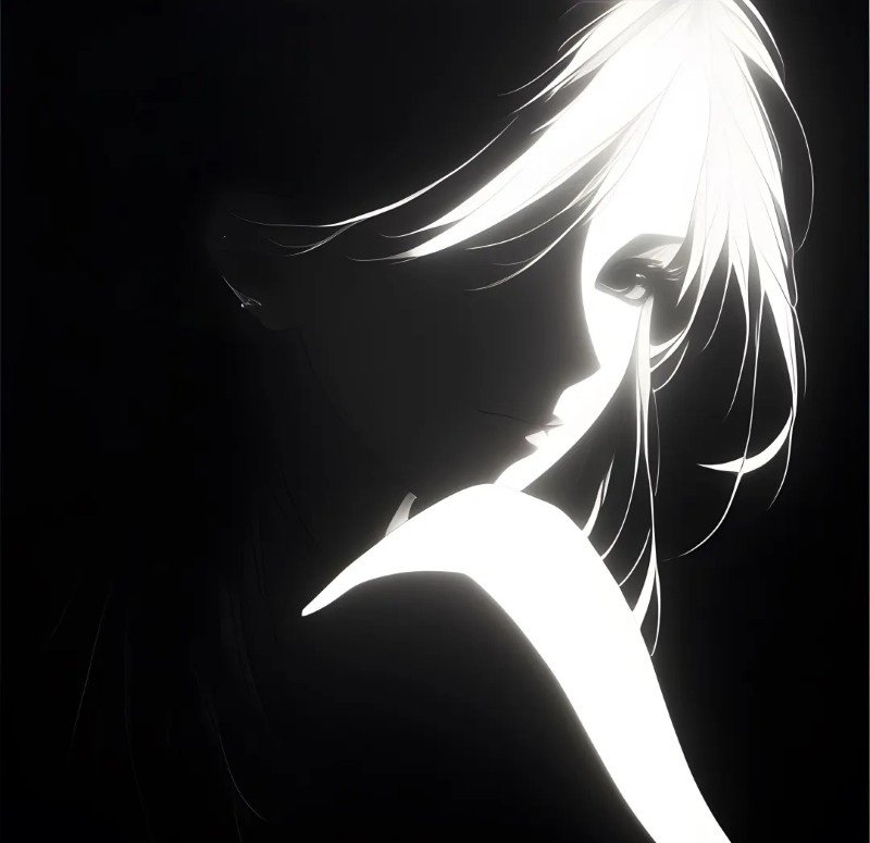 avatar anime đen trắng 12