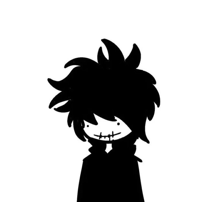 avatar anime đen trắng 13