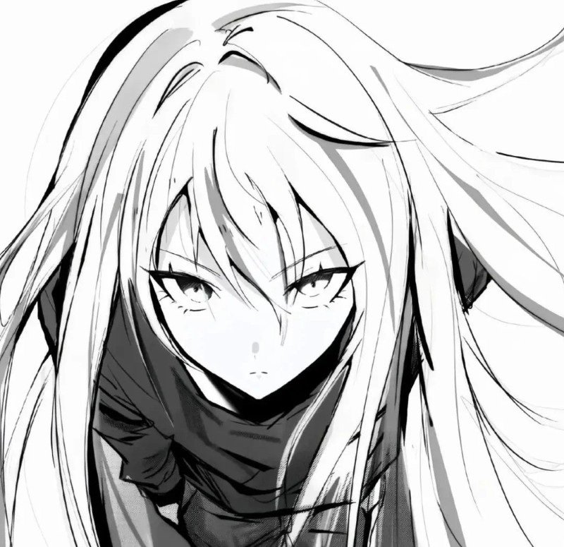 avatar anime đen trắng 18