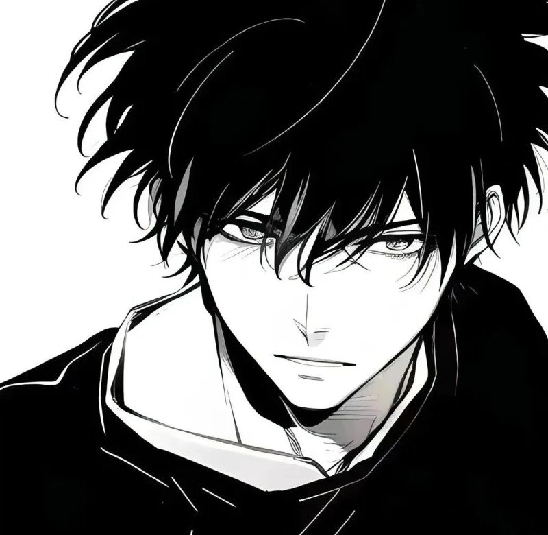 avatar anime đen trắng 25