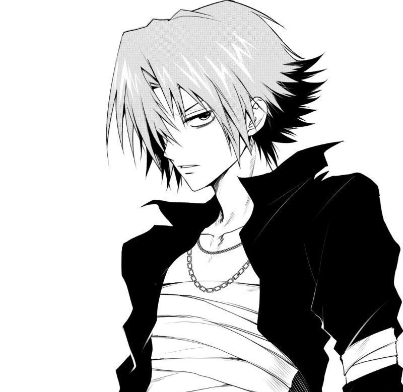 avatar anime đen trắng 29
