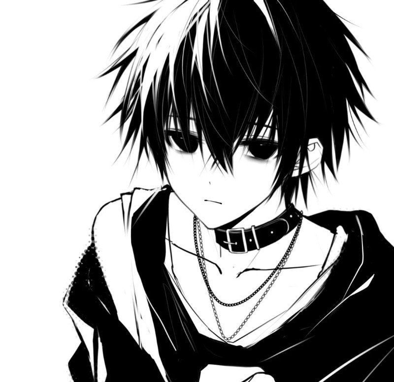 avatar anime đen trắng 35