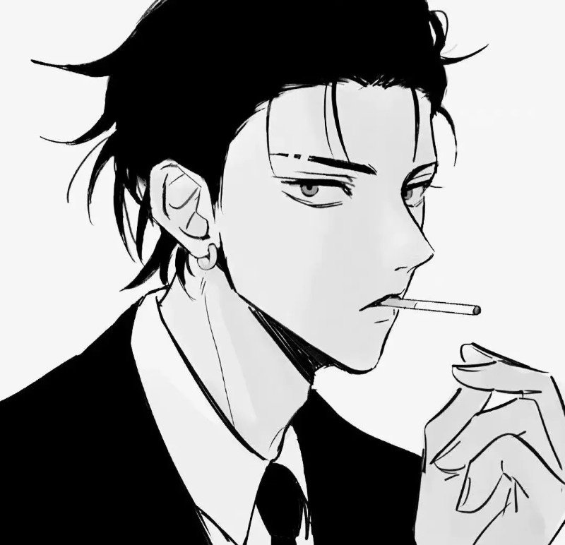 avatar anime đen trắng 36