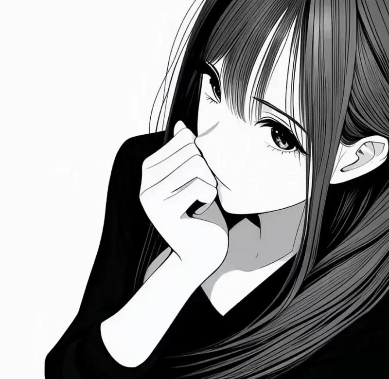 avatar anime đen trắng 40