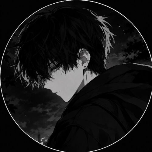 Avatar anime đen trắng cổ điển, tối giản mà cuốn hút