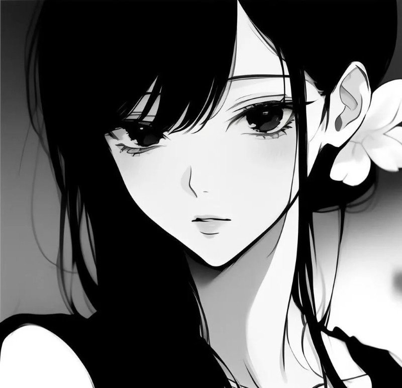 avatar anime đen trắng 6