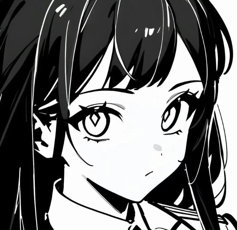 avatar anime đen trắng 9