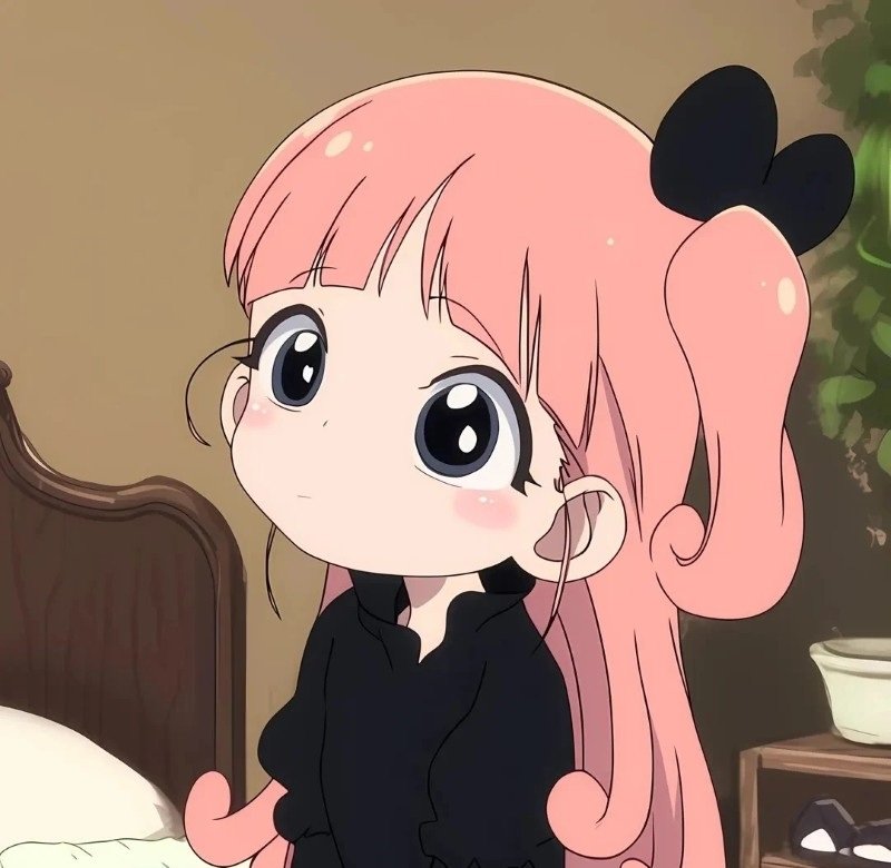 avatar anime màu hồng cute 30