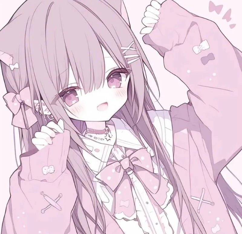 avatar anime màu hồng cute 41