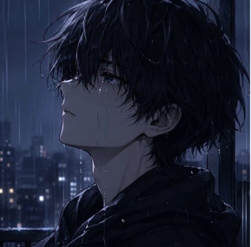 Avatar anime nam buồn trầm lắng, đầy tâm trạng suy tư
