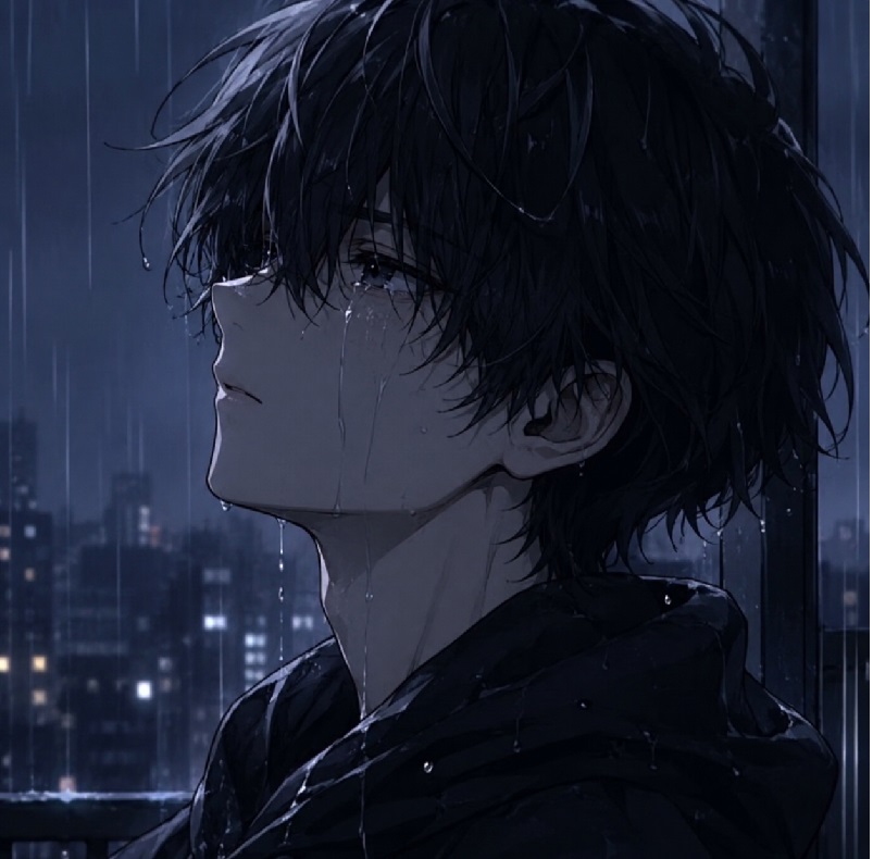 Avatar anime nam buồn trầm lắng, đầy tâm trạng suy tư