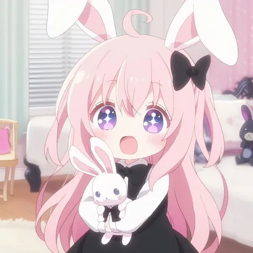 Ảnh hiển thị anime nữ cute trong tóc dài và ánh mắt long lanh