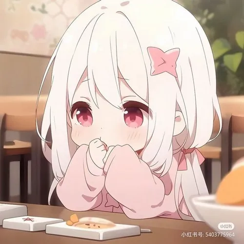 Avatar chibi khoe tóc bay nhẹ trong ánh sáng dịu