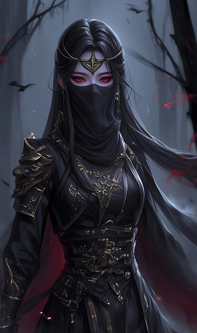 Avatar anime nữ đeo khẩu trang đen bí ẩn, lạnh lùng 21 avatar anime nữ đeo khẩu trang đen 31