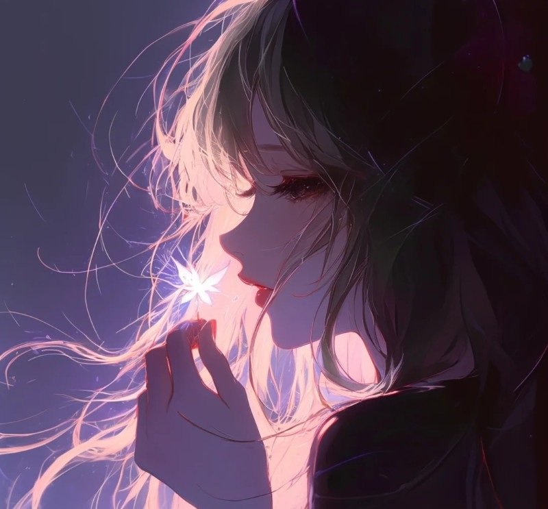 avatar anime nữ sad 19