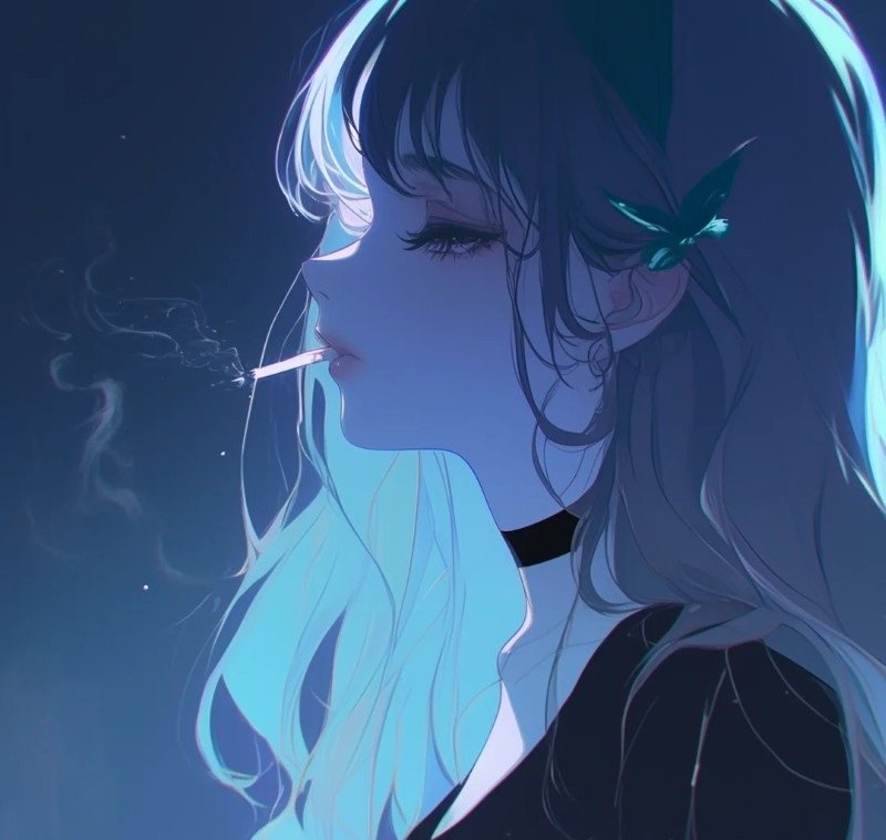 avatar anime nữ sad 20