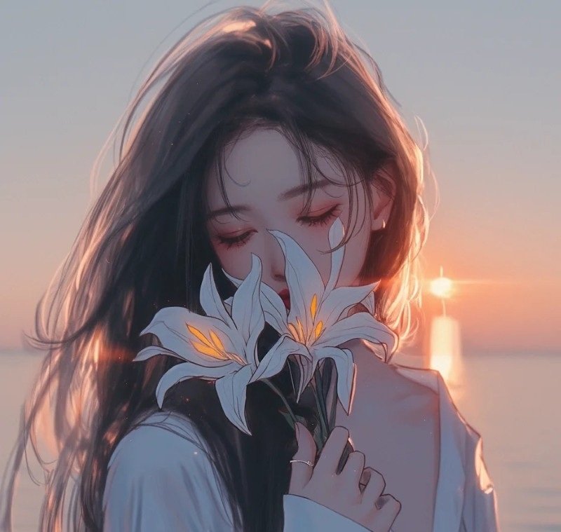 avatar anime nữ sad 21