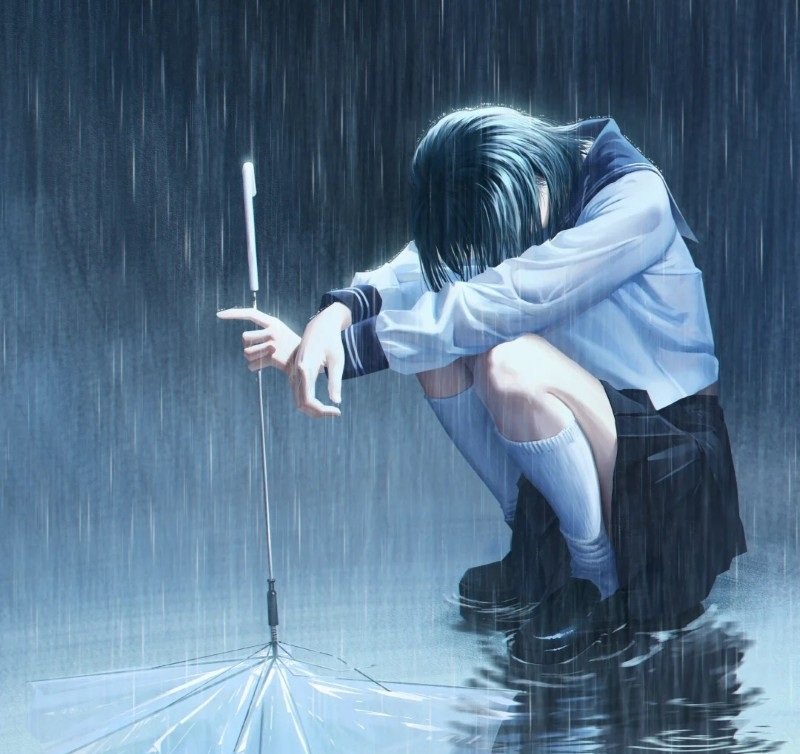 avatar anime nữ sad 25