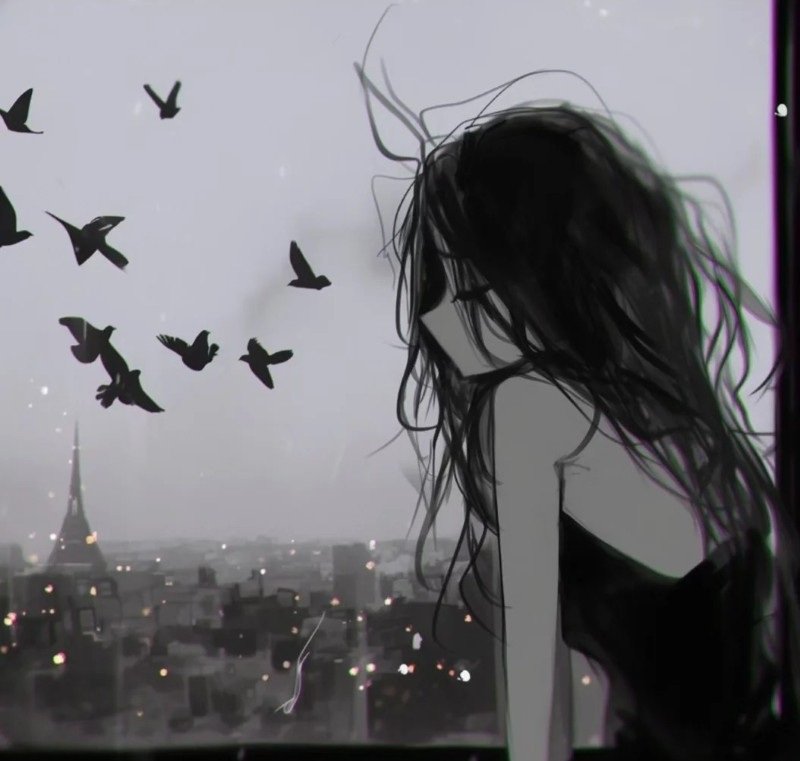 avatar anime nữ sad 29