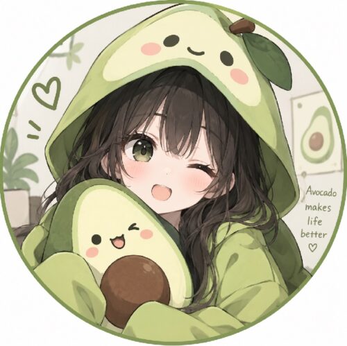 Avatar anime quả bơ ngộ nghĩnh, độc lạ và đáng yêu