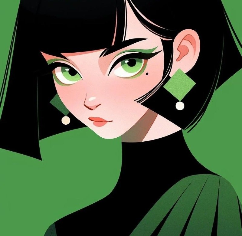 avatar anime xanh lá 21
