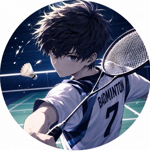 Avatar cầu lông anime năng động, đậm chất thể thao trẻ