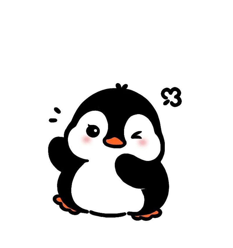 Hình avatar chim cánh cụt cute phong cách anime dễ thương