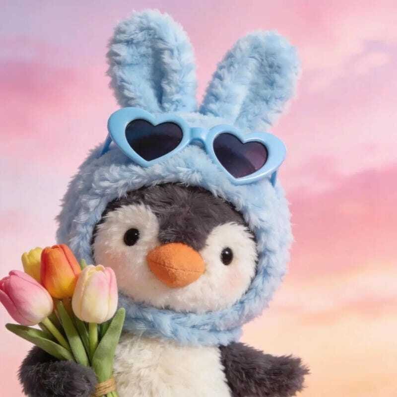 Hình avatar chim cánh cụt cute phong cách hoạt hình sinh động