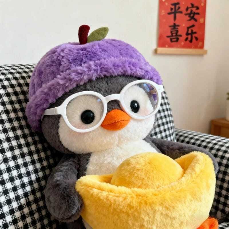 Ảnh avatar chim cánh cụt cute tone màu pastel nhẹ nhàng
