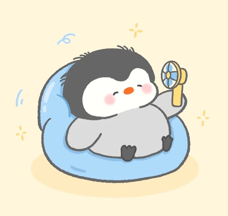 Ảnh avatar chim cánh cụt cute phong cách chibi Nhật Bản