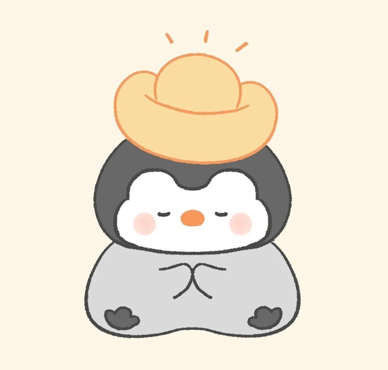 Avatar chim cánh cụt cute phong cách minimal cute hiện đại