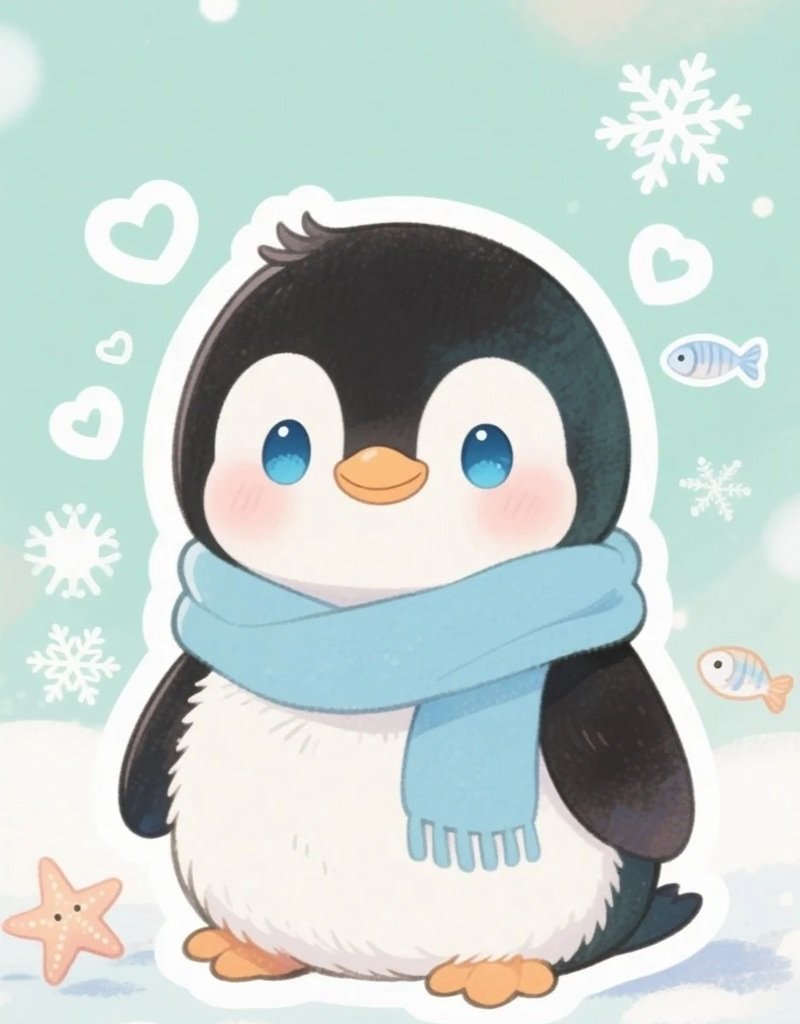 Ảnh avatar chim cánh cụt cute hoạt hình đáng yêu nổi bật