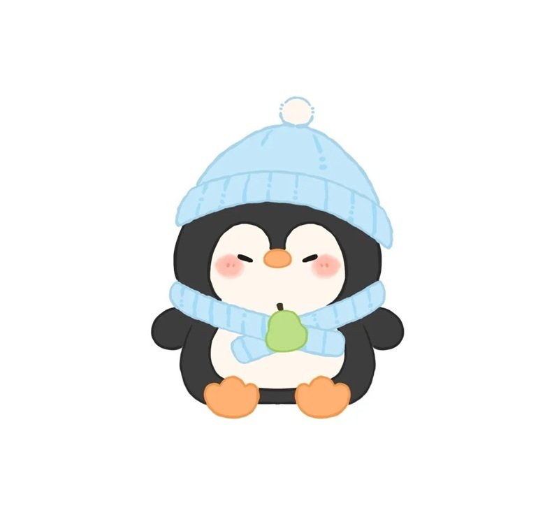 Hình avatar chim cánh cụt cute biểu cảm vui vẻ đáng mến