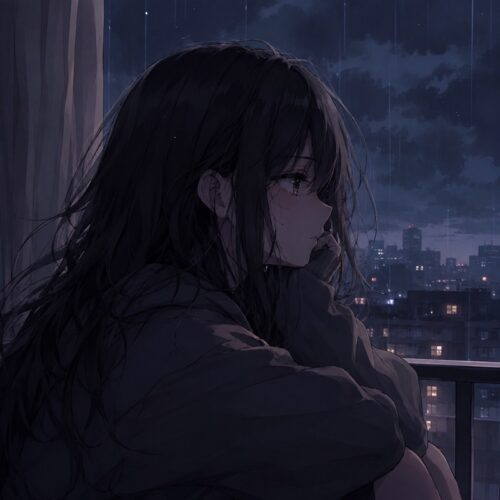 Avatar cô đơn nữ anime u buồn, đầy chiều sâu cảm xúc