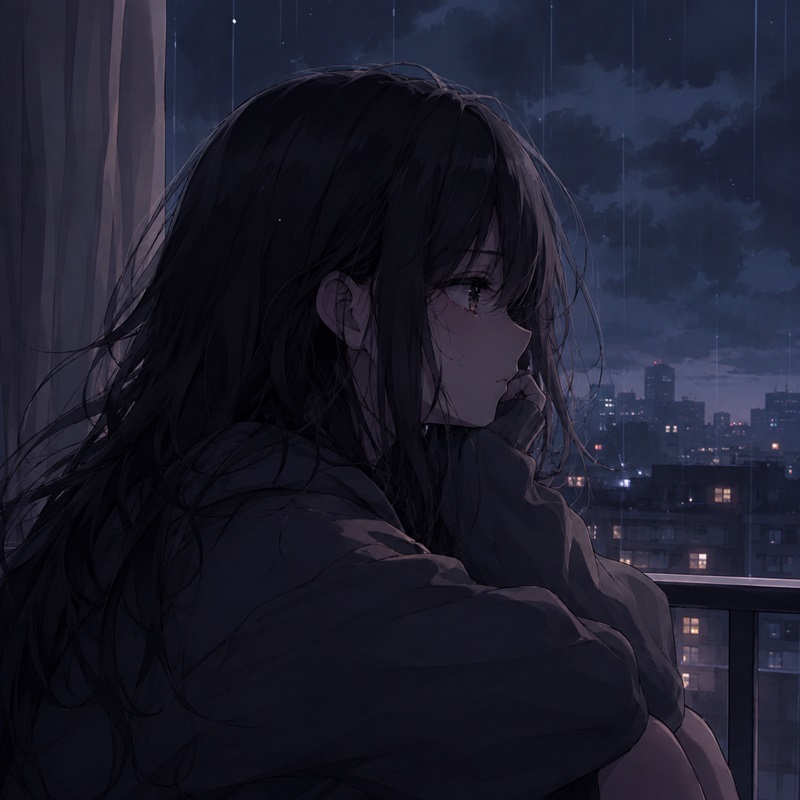 Avatar cô đơn nữ anime u buồn, đầy chiều sâu cảm xúc