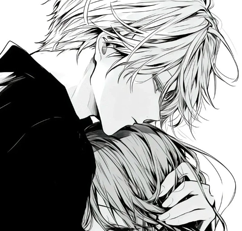 avatar đôi anime đen trắng 23