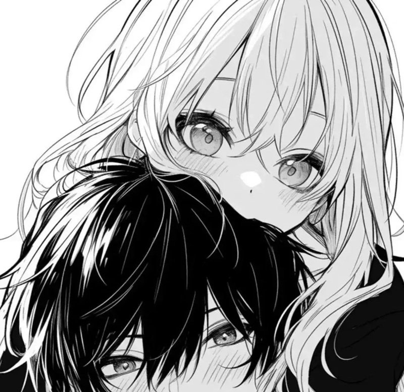 avatar đôi anime đen trắng 34