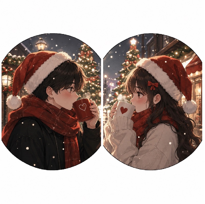 Avatar đôi Giáng Sinh ấm áp, rực rỡ Merry xMas