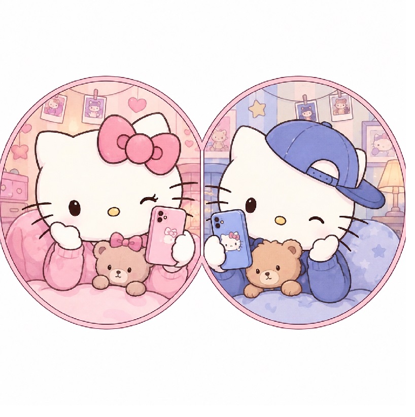 Avatar đôi Hello Kitty ngọt ngào, dễ thương hết nấc