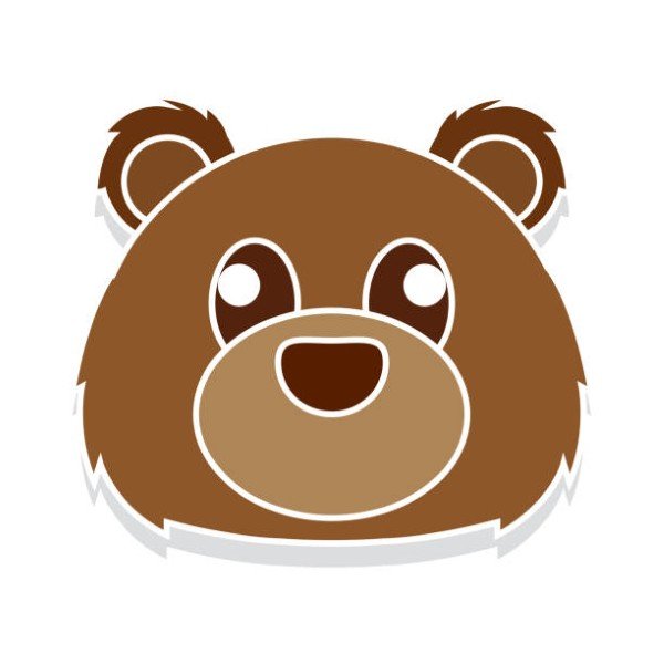 Bear head cartoon. Animal cartoon icon – Vector