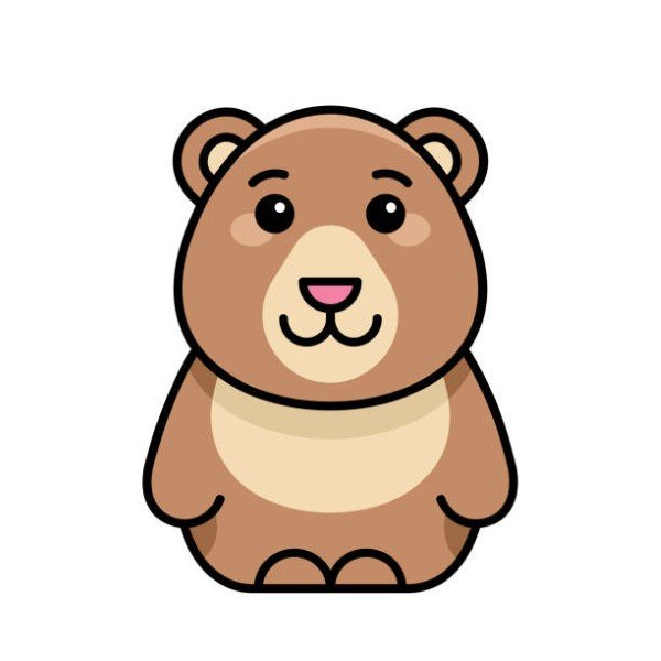 Bear icon. Icon design. Template elements