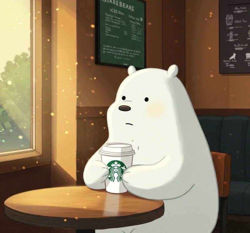 avatar gấu trắng cute 25