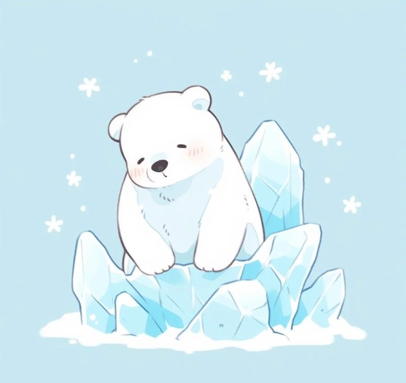 avatar gấu trắng cute 32