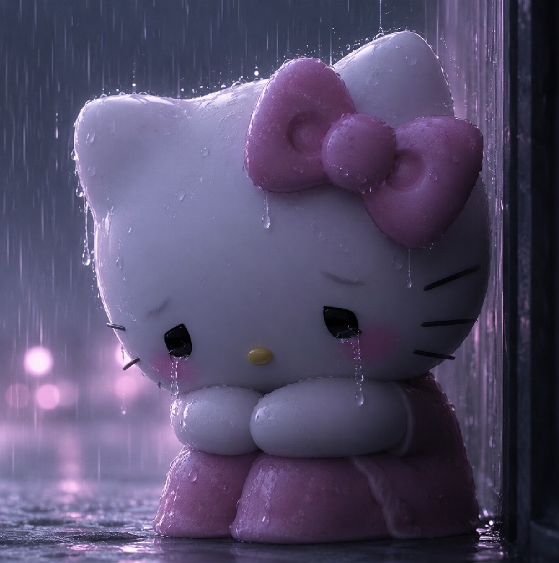 Avatar Hello Kitty buồn đẹp dễ thương mà man mác
