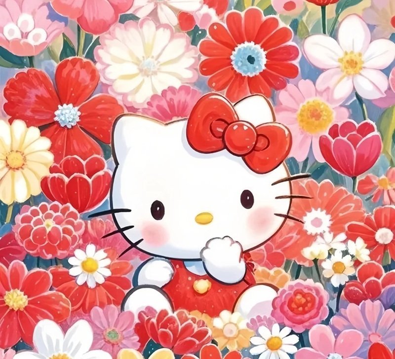 Hình avatar Hello Kitty cute với tạo hình hoạt hình đáng yêu