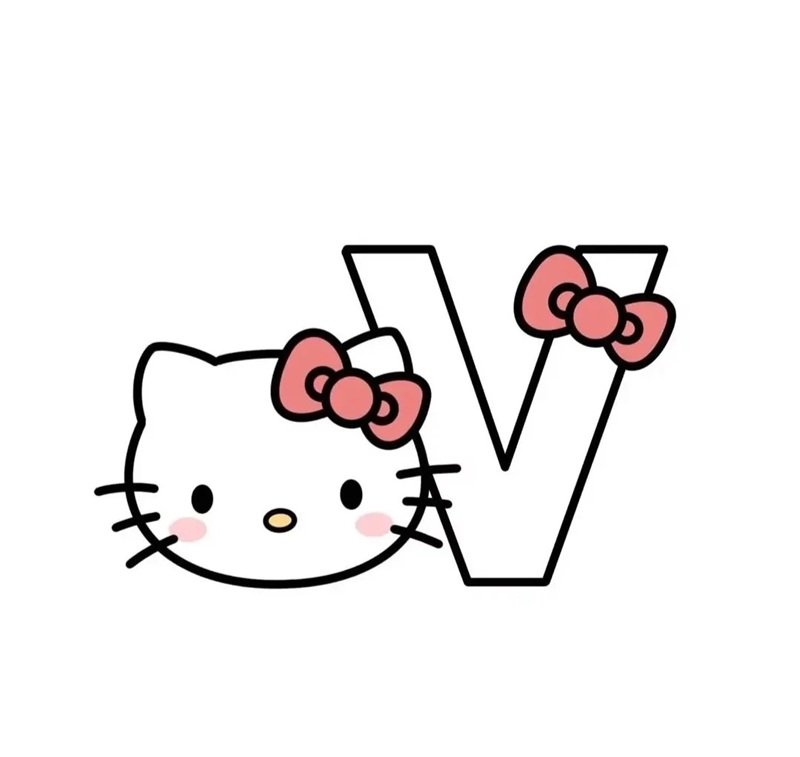 Ảnh avatar Hello Kitty cute với nét vẽ hoạt hình cực xinh